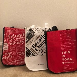 Bundle of 3 Small Lululemon Bags